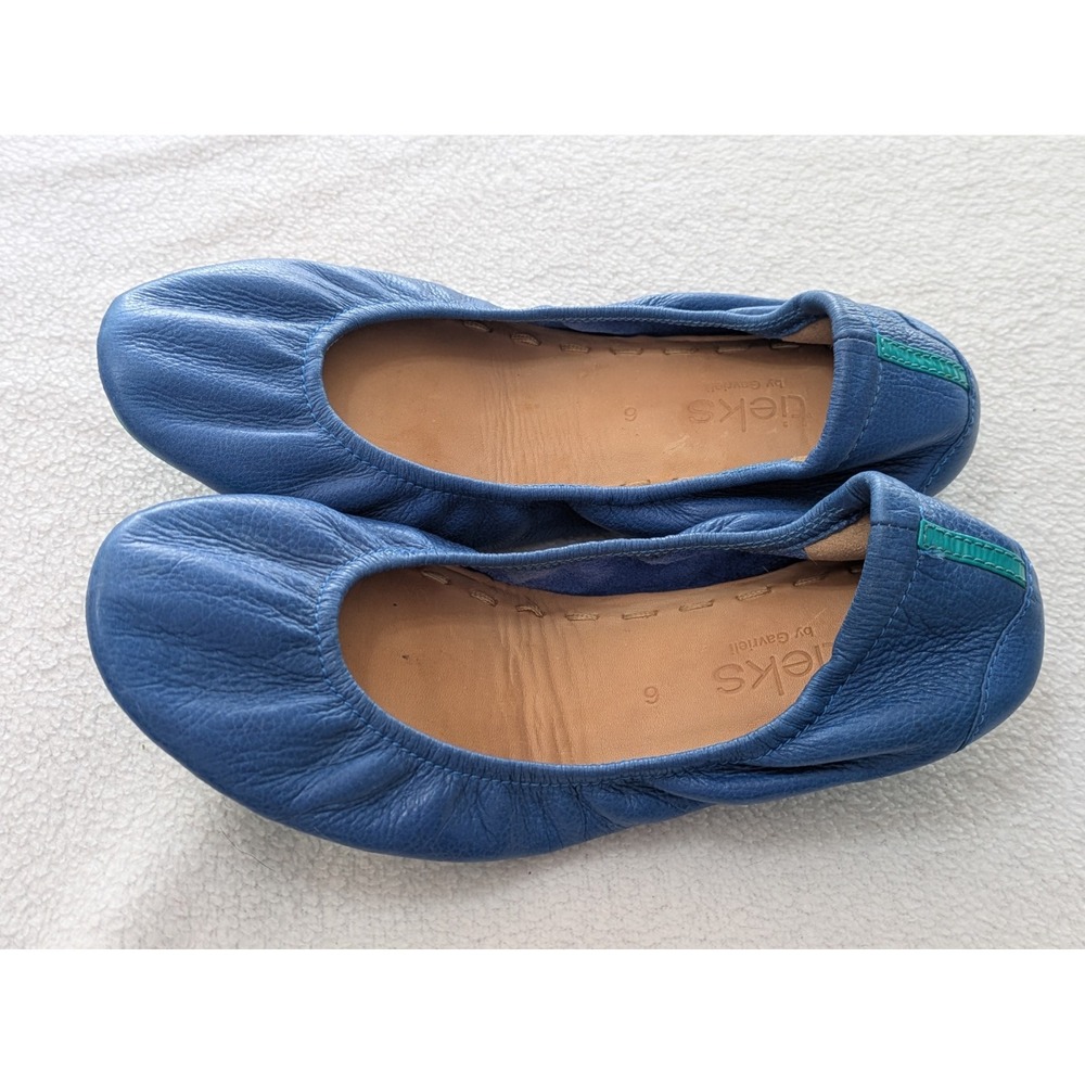 Tieks by Gavrieli Ballet Flats Sz 6 Cobalt Blue Soft Full-Grain Nappa Leather